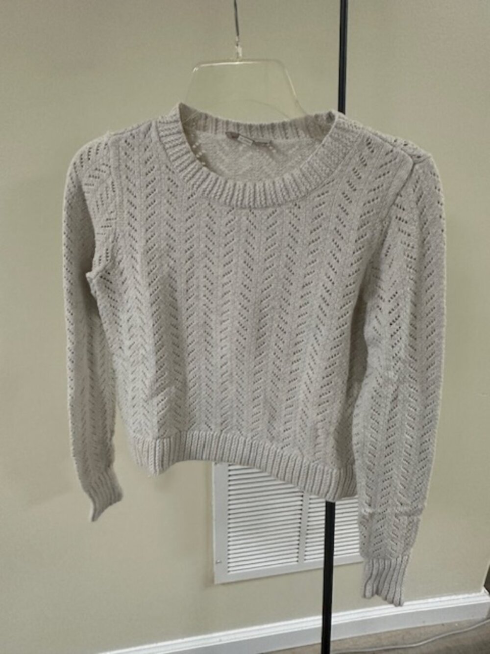 Loft off white chevron print sweater